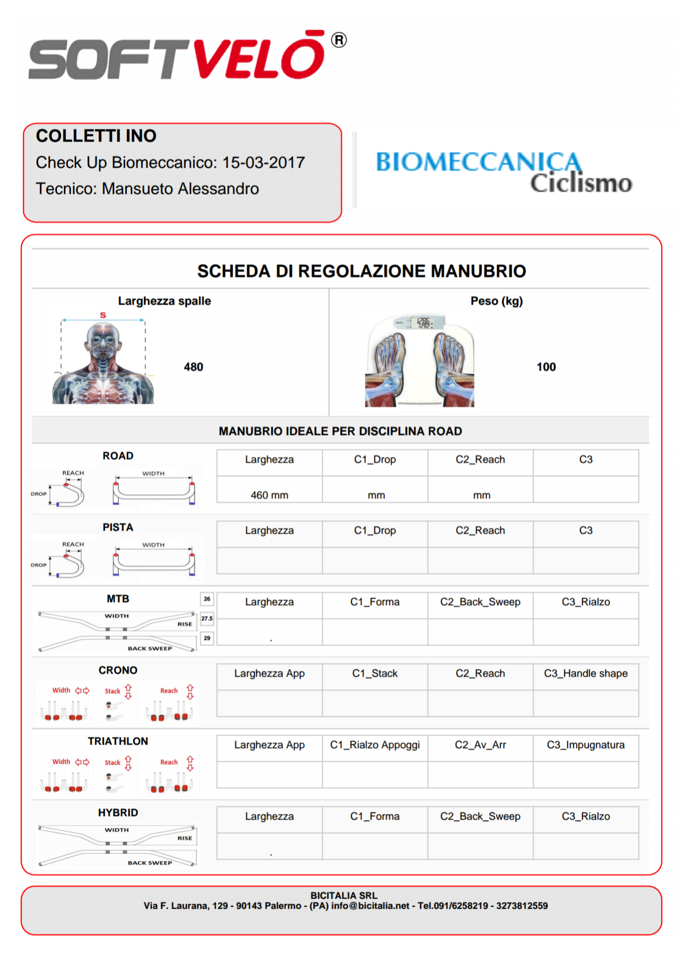 Valutazione biomeccanica Ino Colletti